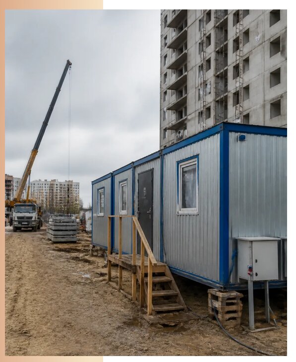 Аренда строительных вагончиков для рабочих в Чехове